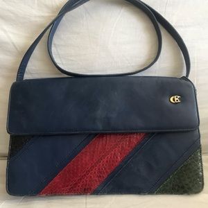 Vintage purse with snakeskin detail